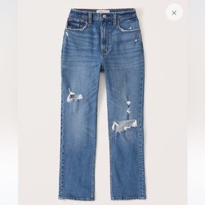 Abercrombie Curve Love Ultra High Rise Ankle Straight Jean size 28/6R